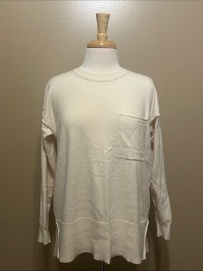 Becool Women's Cream Lightweight Crewneck Pullover